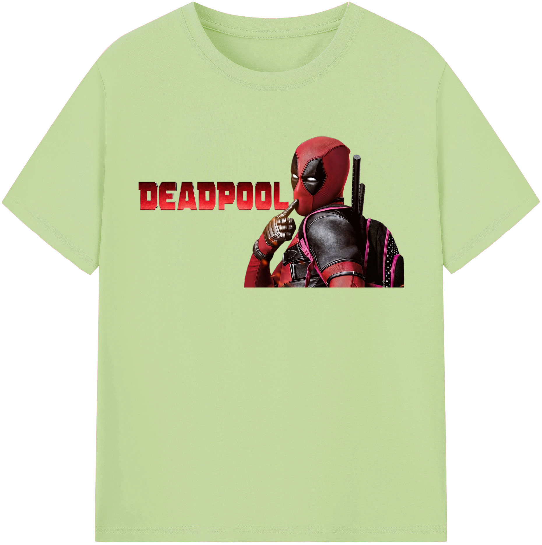 （画像用） Deadpool デッドプール 綿100％半袖Tシャツ（フロントプリント）